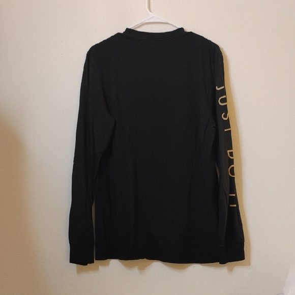 Nike Air Reflective Long Sleeve T-shirt Black/ Metallic Gold Men's Large - Picture 3 of 5